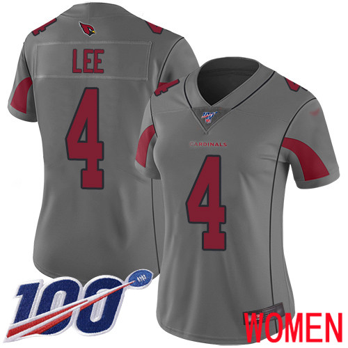 Arizona Cardinals Limited Silver Women Andy Lee Jersey NFL Football #4 100th Season Inverted Legend